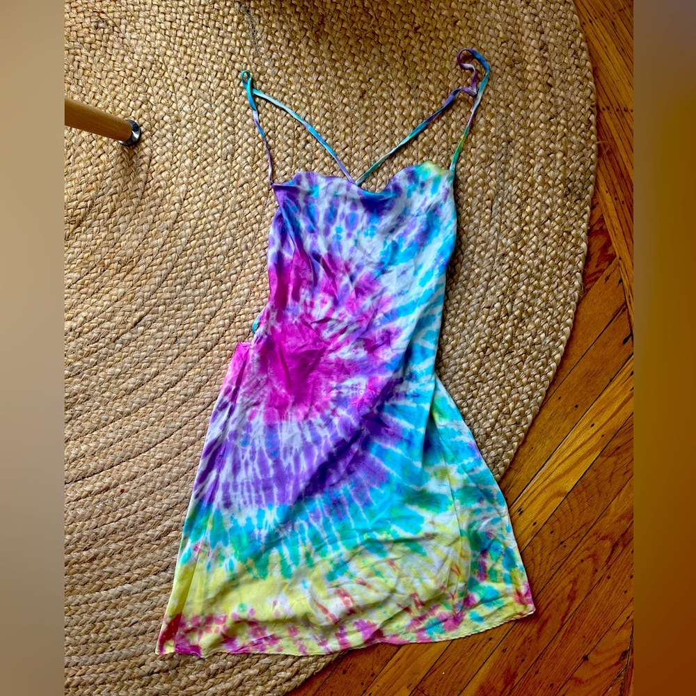 Silk Tie Dye Dress
